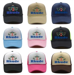 Rhude Cap Mens Designer Hat Casquette Womens Sun Hats Fashion Trend Street Ball Caps Baseball Hats Sports Summer Beach Netting Hating Polo Cap Man Hat Beanie Hats