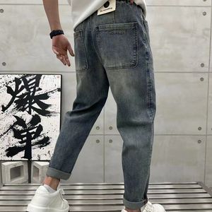 Jeans da uomo, versione slim fit micro span, buona elasticità, versione fashion-8998