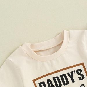 Шепа набор для малыша Baby Boy Summer Olde Daddy S Little Buddy Shorteve Top рубашка и шорты, установленные 2PCS наряд