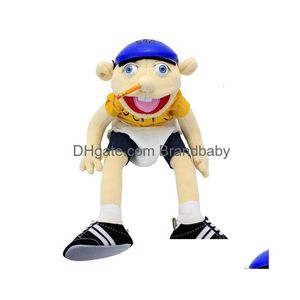 Dockor 60 cm stora Jeffy Puppet P Hat Game Toy Boy Girl Girl Cartoon Feebee Hand Pie Doll Talk Show Party Props Christmas Gift Drop Deliver Dhmna