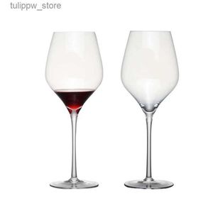 Copos de vinho Um conjunto de copo de cristal sem chumbo de 20 onças de vinho tinto e branco adequado para festas de amigos de Natal L240323