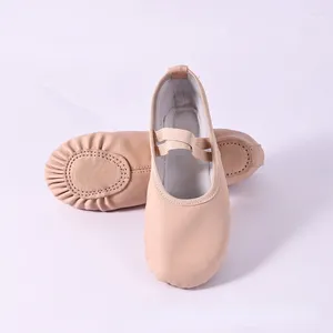 Sapatos de dança femininos chinelos de balé para mulher danseuse couro do plutônio dançarinos profissionais meninas crianças sola macia criança