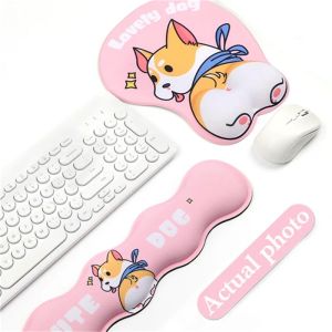 Pads Memory Foam Tastatur Handgelenk Rest Mauspad Ergonomische MousePads Unterstützung Set Kissen Nette Hunde Muster Leichte heißer verkauf 2023