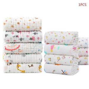 Filtar Swaddling Soft Silky Cartoon Muslin Ddle Neutral Mottagande filt stort droppskeppsleverans Baby Kids Maternity Nursery B OTL3V