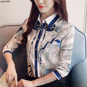 Bluzki koszule szyfonowe kobiety długie rękawy Kimono Cardigan Office Tops Andoyxx.