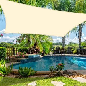 420D Waterproof Square Rectangular Shade Sail Outdoor Garden Swimming Awisning Camping vandring Sun Shelter 240308