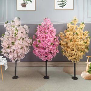 Artificial Cherry Tree Fake Plants Fake Tree Tabletop Living Room Pathway Guide Diy Party Wedding Decor Backdrop Home Decor 240309