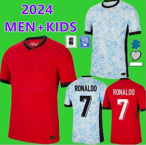 2024 Euro Cup Portuguesa 포르투갈 축구 유니폼 Ronaldo Joao Felix Pepe Bermardo B.Fernandes Camisa de Futebol 24 25 Bernardo 축구 셔츠 남자 아이들 키트 Moutinho 99