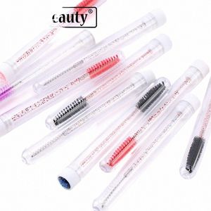 boa qualidade reutilizável 50 unidades / pacote Crystal Eyel Makeup Brush Tube Diamd Handle Mascara Wands Eyel Extensi Tool Z4pd #