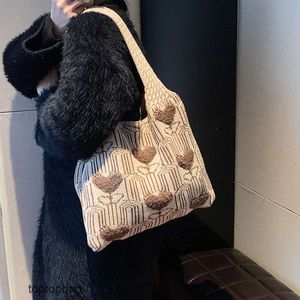 Designer de luxo moda tote bags carteiras coreano malha amor moda feminina saco 2024 novo estilo ocidental único ombro das mulheres saco