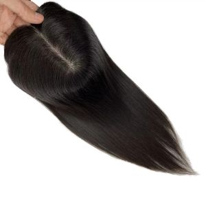 トッパー12x13cmバージンのクリップ女性のための人間の髪のトッパー