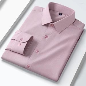 Herrenhemden, Business-Hemden, langärmelig, Wolle, Lyocell, elegantes formelles Hemd, lässige Mode, Standard-Passform, männliche Arbeitskleidung