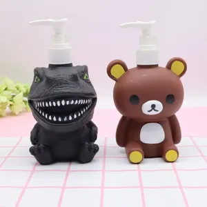 Storage Bottles Dispenser Soap Bottle Cartoon Pump Liquid Shampoo Lotion Kids Shower Empty Travel Hand Green Animal Refillable Frog