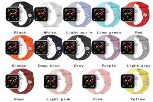 Cinta para banda de relógio Apple Sport Silicone 38mm 42mm iwatch 4 banda 44mm 40mm Breat Bracelet Correa Apple Watch 5 4 3 2 Acessórios7000276