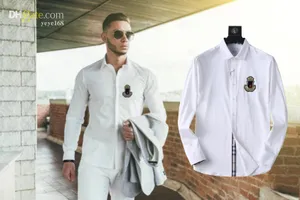 Neues Designer-Herrenhemd, Marken-Luxushemd, Business-Casual-Langarm-Poloshirt, Markenhemd mit verdrehten Knöpfen, Designer-Luxus-Jeanshemd M-3XL # yyyj11