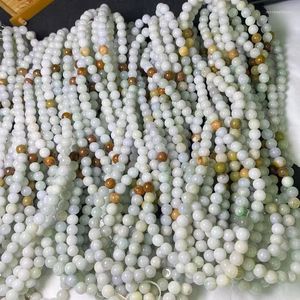 Pendants Myanmar Natural Emerald Bead Necklace Fake Jadeite Jade Beads With Certificate