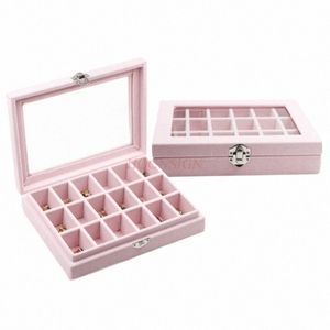 nail Tools Pink Manicure Suede Jewelry Box Korean Jewelry Storage Box Simple Princ Girl Heart Sale I4r7#