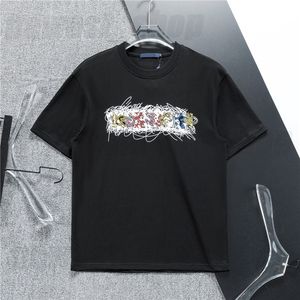 Mens Plus Boyut T-Shirt Tişört Lüks Tshirt Gömlek Günlük Pamuk Yaz Tasarımcısı Klasik Dijital Baskı Gökkuşağı Mektup Geometri Tee Üstler 3XL XXXL