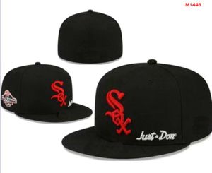 Męski baseball White Sox Dopasowany rozmiar Hats la Snapback Hats World Serie