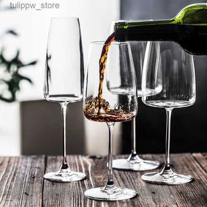 Wine Glasses Europe Crystal Glass Red Champagne Sparkling Bar Hotel Family Wedding Beverage L240323