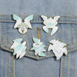 Seraphim puro anjo esmalte pinos o espírito do amor e imaginação asas broches lapela emblemas roupas mochila jóias presente