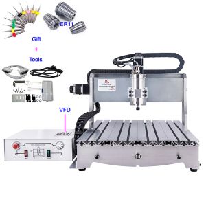 CNC Wood Carving Machine 6040 800W Woodworking Router Ball Screw 1605 Metal Cutter with USB Adapter Card