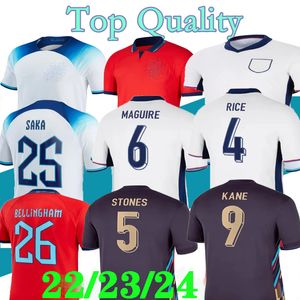 2024 Mead Soccer Jersey Kane Sterling Rashford Sancho Grealish Mount Foden Saka 23 24 25 National Englands Football Shirt målvakt Men Kids Kit Set Uniform