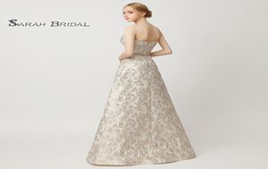 Luxury Long Aline Sexig stropplös promklänningar 2019 Backless Formal Wear Sleeveless golvlängd Kvällens festklänningar8379324