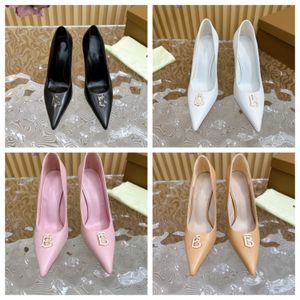 Early spring 2024 new luxury brand, high-end temperament riveted high heels, designer women's shoes, dress shoes! Heel height :10CM, size :35-41