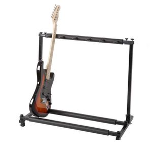 Andra möbler MTI Guitar Stand 5 Holder Folding Organizer Rack Stage Bass Acoustic Electric Electric New Drop Delivery Home Garden OTV3R