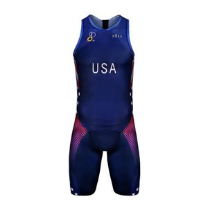Cycling Jersey Sets Roka Usa Team Triathlon Race Suit Skinsuit Mans Sleeveless Swimwear Bike Ropa Ciclismo Bicycle Clothes Drop Delive Otcte