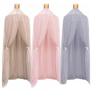 Baby Canopy Mosquito Net Bed Canopy Curtain Bedding Crib Netting Pink Girls Princess Spela Tält för barn Barn Rumdekoration 240318