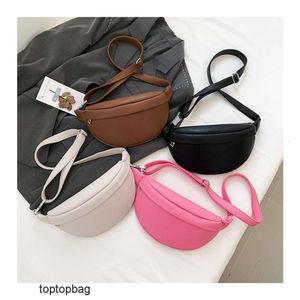 Designer Luxury fashion Shoulder bags 2023 New Casual Solid Color Dumpling Bag Korean Versatile Motorcycle Bag One Shoulder Fashion PU Chest Bag