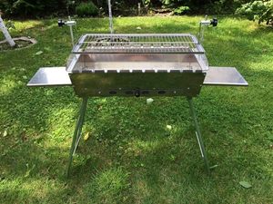 Mangal 2 mm stal nierdzewna grill grill grill z grillem ruszt