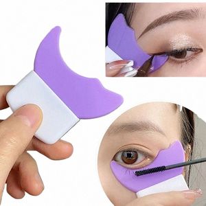 Eyeliner Template Mascara Aplicador Multifuncional Silice Brush L Stopper Eye Makeup Tool para Eyeles Baffle Random 60hV #