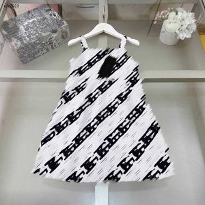 Fashion Designer Kids Clothes Girls Abite Camirole Abito per bambini Destate Principessa Taglia 90-150 cm Black and White Stripe Bambino Abito 24Mar 24Mar