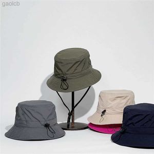 Szerokie brzegowe czapki wiadra japońskie kemping Szybki suszenie Hat Fisherman Hat Summer Outdoor WindProof Buckets 24323