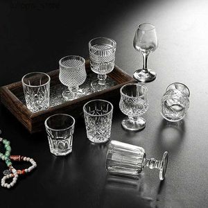 Vinglas med flera stilar Glass Cup Luxury Liquor Glass Wine Bar Party Restaurant Home Liten Goblet Smakande små vinglas L240323