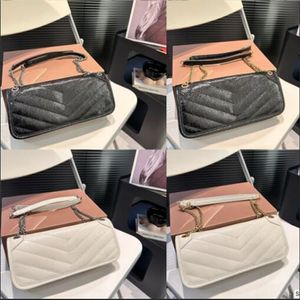 Designer Calypso -Kettenbeutel Handtasche Frauen Leder Schulter Messengerbeutel Verstellbares Gurtgrohrgrockel Leder Pendelbeutel