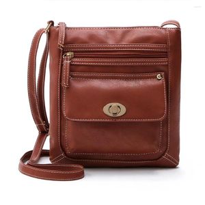 Omuz Çantaları Kadın 2024 Çanak Moda Kadın Yumuşak Deri Çöp Çapraz Bag Vintage Kadın Messenger Bolso Mujer