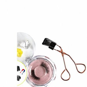 1 Ställ in magnetiska ögone Inget lim behövs Naturliga LG Eyeles Applicera enkelt handgjorda återanvändbara dubbla magneter Eyels Makeup Tool G0of#