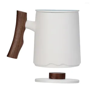 Copos de vinho caneca de café cerâmica xícara de chá xícara de porcelana branca com filtro canecas de café da manhã para escritório