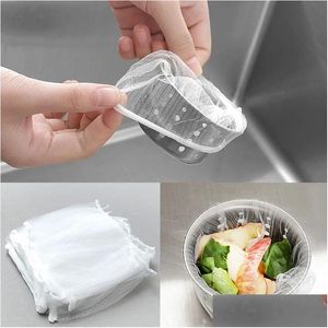 Andere Einweg-Kunststoffprodukte Sink Filter Mesh Bag Sieb Abfall Drainage Loch Müllnetz für Küche Badezimmer Clean Supplies Dr Oto1W