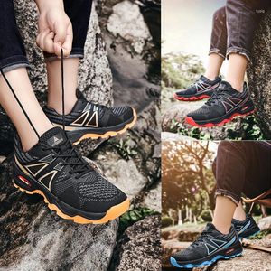 Sapatos de fitness masculino fino caminhadas confortáveis e respiráveis tênis casuais antiderrapantes duráveis formadores sola de borracha ao ar livre trekking caça