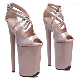 Dance Shoes Model Shows Wome Fashion 23CM/9inches PU Upper Platform Sexy High Heels Sandals Pole 008