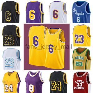 Space Jam 2 Tune Squad NCAA 6 LBJ 23 3 Anthony Los Bryant Davis Angeles Maglia da basket James Lower Merion College Lebron Stitched Jersey z14