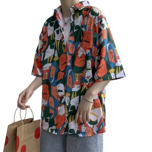 Yaz Günlük Hawaiian 3D Retro Baskı Açık Mekan Parti Erkekler Kısa Kollu Gömlek Beach Street Giyim Büyük Boyutlu Erkekler Blouses Vintage Tops 240318