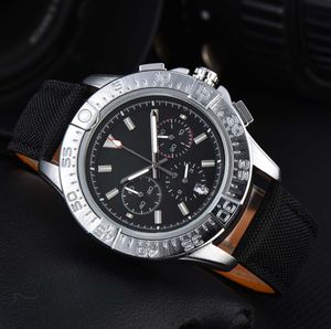 Marca Mens Relógios Todos os Mostradores Trabalham Dois Olhos Completamente Funcional Relógio de Pulso Pulseira de Nylon Moda Quartzo À Prova D 'Água Calendário Safira Relógio Montre presente