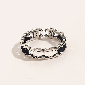 20style Luxus-Klassiker-Marken-Designer-Ring aus vergoldetem Silber, Buchstaben-Band-Ringe für Mode-Damenschmuck, Diamant-Ring, offen, verstellbar, Geschenk für Damen