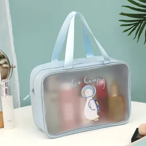 Cosmetic Bags Wash Pouch Large Capacity Square Bag Travel Organizer Makeup Cases Storage Toiletry Transparent